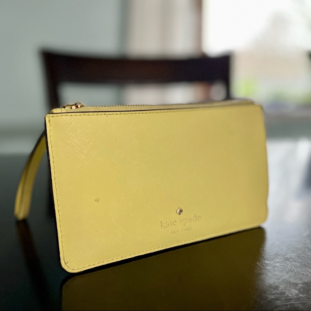 Yellow Kate Spade Wristlet / wallet
